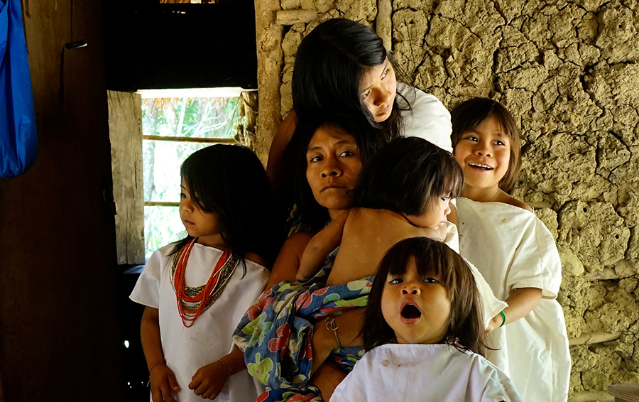 Indigenous family near Ciudad Perdida, Colombia. Photo by Santiago Giraldo