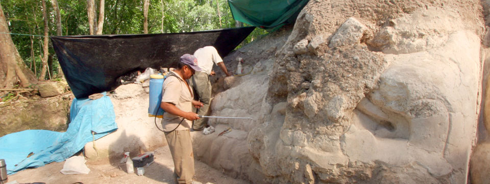 Conservation Science - Conserving Structure 34 at Mirador, Guatemala.