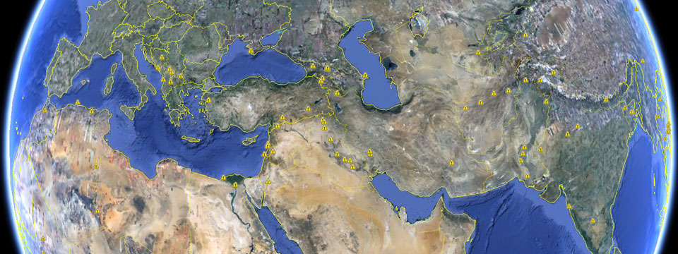 Tour Threatened Sites - Google Earth is an ideal medium for presenting the loss of cultural heritage around the world.  © Google